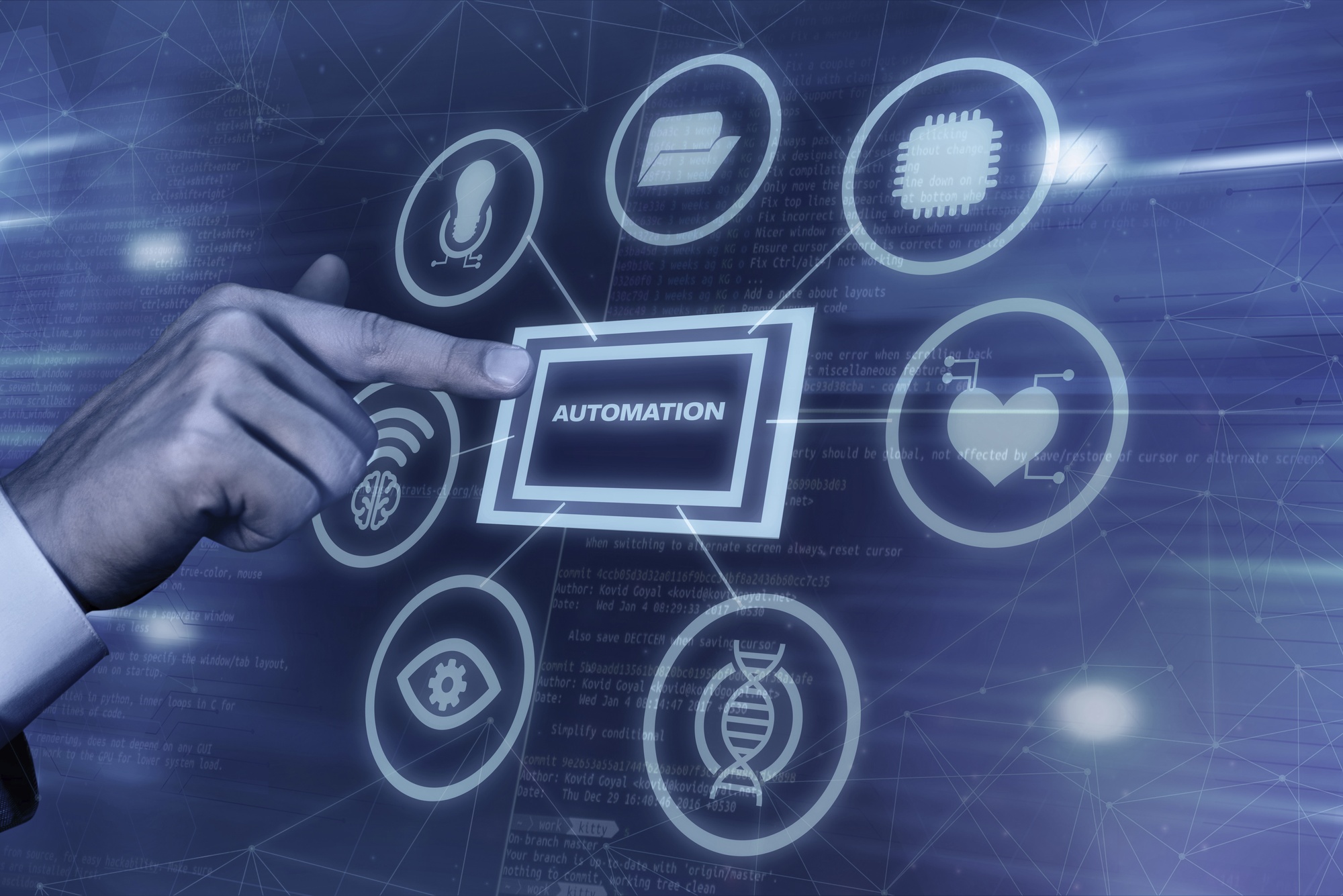 Digital Process Transformation programming background with html