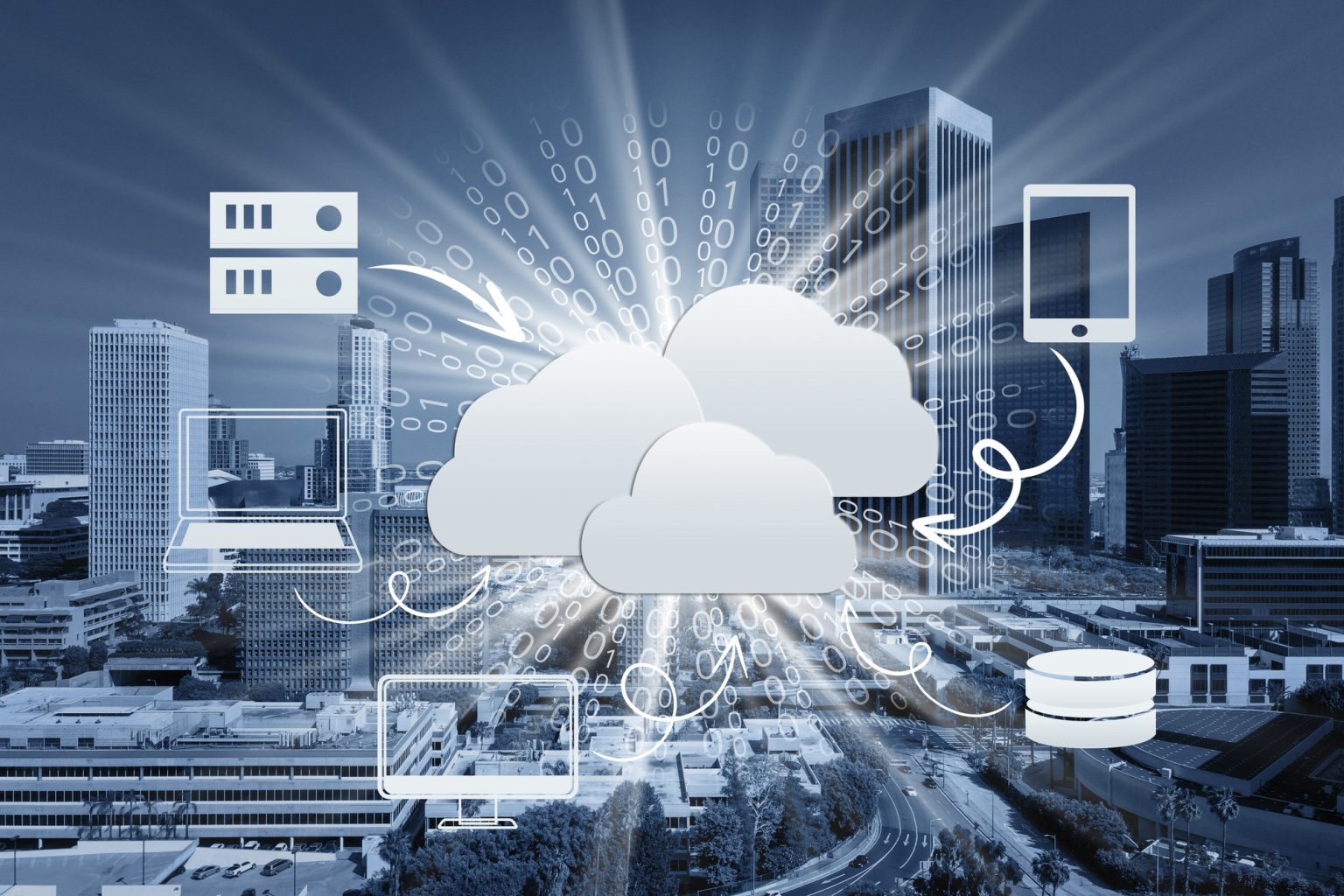 Cloud Data Service saas concept collage 1536x1024